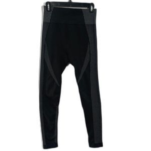 HIIT Black/White Seamless Pointelle Gym Sports Leggings M